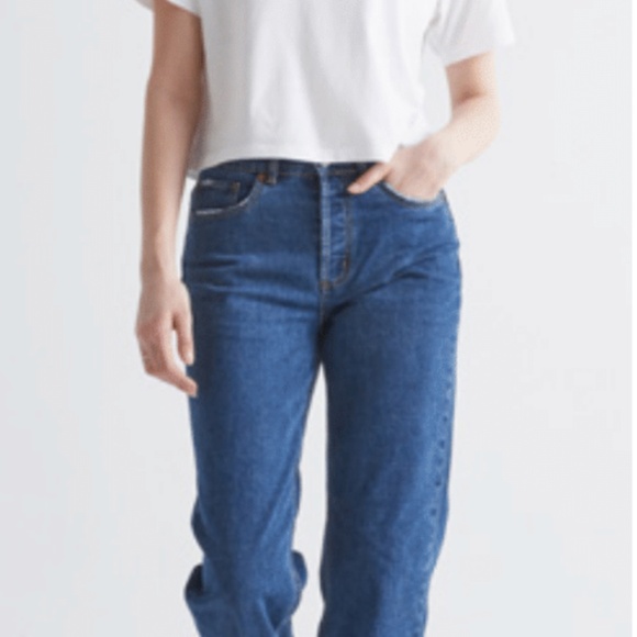 NWT DUER Women's Loose Straight in Medium Blue - Size 27" Waist x 32" Inseam - Picture 2 of 16